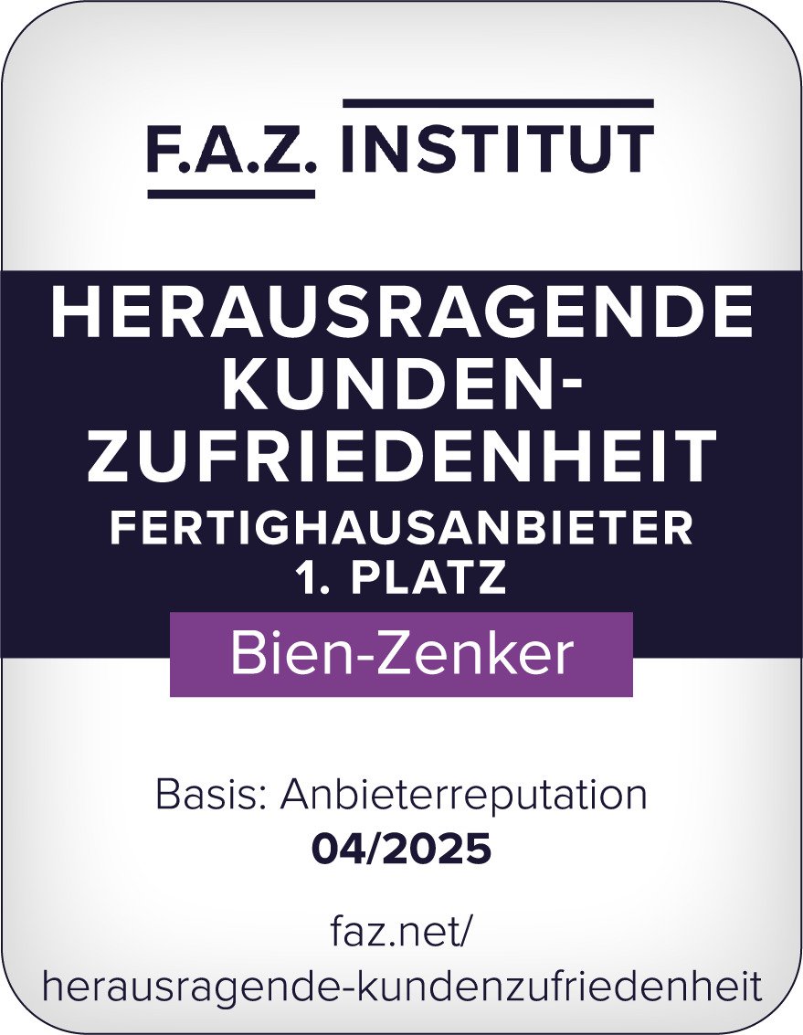 Siegel FAZ Herausragende Kundenzufriedenheit 2025 BIEN-ZENKER Siegel FAZ Herausragende Kundenzufriedenheit 2025 BIEN-ZENKER