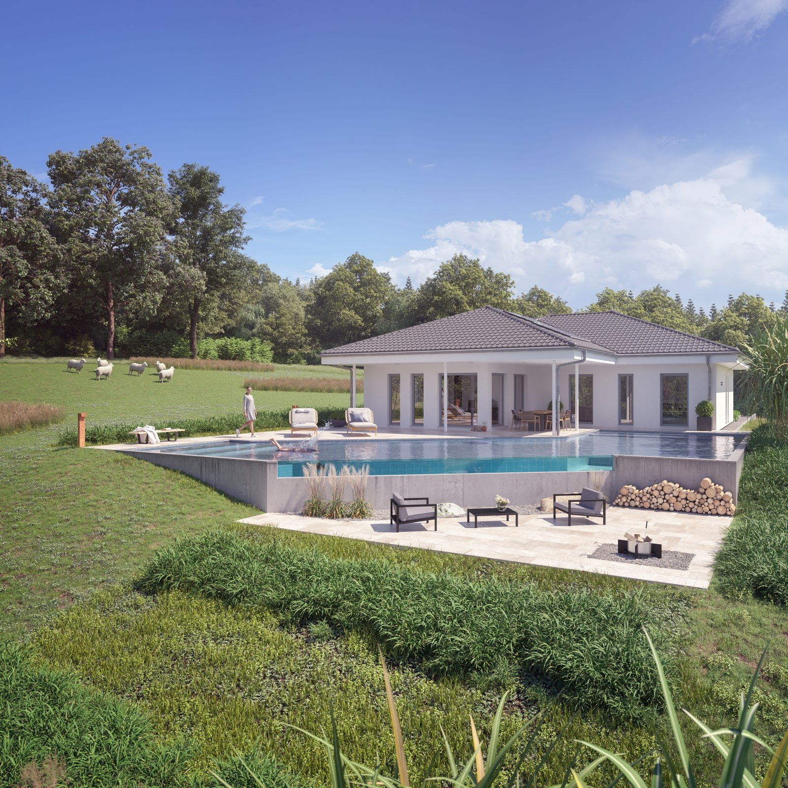 Bien-Zenker AMBIENCE 110 V3 - Haus Rückseite Bien-Zenker AMBIENCE 110 V3 - Haus Rückseite