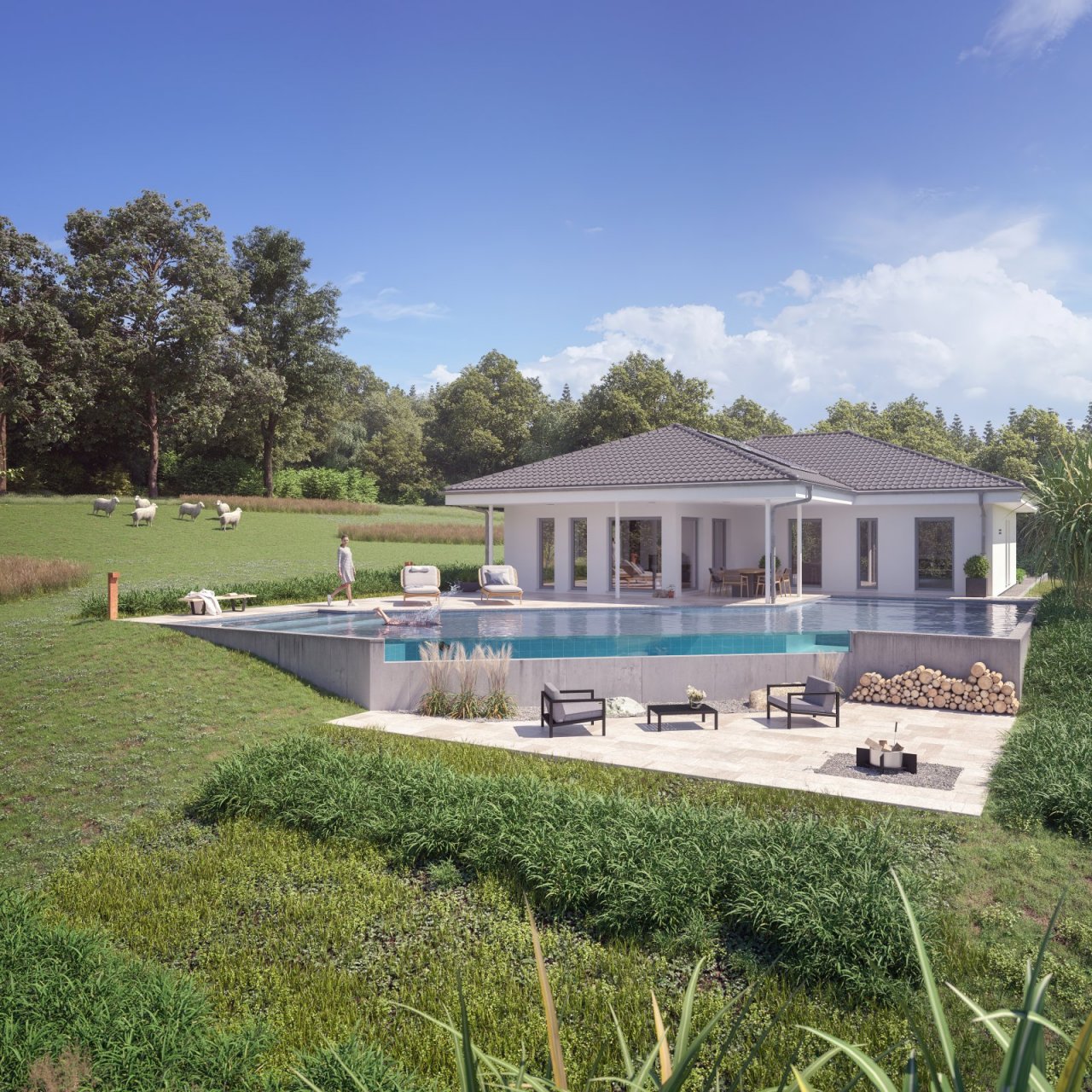 Bien-Zenker AMBIENCE 110 V3 - Haus Rückseite Bien-Zenker AMBIENCE 110 V3 - Haus Rückseite